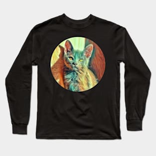 Alert floppy cat Long Sleeve T-Shirt